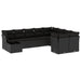 Set canapele de grădină cu perne, 10 piese, negru, poliratan - WALTI WALTI