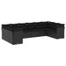 Set canapele de grădină cu perne, 10 piese, negru, poliratan - WALTI WALTI