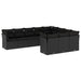 Set canapele de grădină cu perne, 10 piese, negru, poliratan - WALTI WALTI