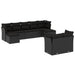 Set mobilier de grădină cu perne, 9 piese, negru, poliratan - WALTI WALTI