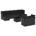 Set canapele de grădină cu perne, 10 piese, negru, poliratan - WALTI WALTI