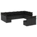 Set canapele de grădină, 12 piese, cu perne, negru, poliratan - WALTI WALTI