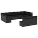 Set mobilier de grădină cu perne, 13 piese, negru, poliratan - WALTI WALTI