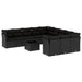 Set canapele de grădină, 12 piese, cu perne, negru, poliratan - WALTI WALTI
