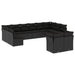 Set canapele de grădină, 12 piese, cu perne, negru, poliratan - WALTI WALTI