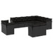 Set canapele de grădină, 12 piese, cu perne, negru, poliratan - WALTI WALTI