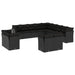 Set mobilier de grădină cu perne, 13 piese, negru, poliratan - WALTI WALTI