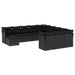 Set canapele de grădină, 12 piese, cu perne, negru, poliratan - WALTI WALTI