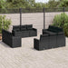 Set canapele de grădină, 12 piese, cu perne, negru, poliratan - WALTI WALTI