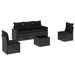 Set mobilier de grădină cu perne, 6 piese, negru, poliratan - WALTI WALTI