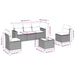 Set mobilier de grădină cu perne, 6 piese, negru, poliratan - WALTI WALTI