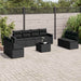Set mobilier de grădină cu perne, 9 piese, negru, poliratan - WALTI WALTI