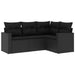 Set mobilier de grădină cu perne, 4 piese, negru, poliratan - WALTI WALTI