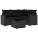 Set mobilier de grădină cu perne, 5 piese, negru, poliratan - WALTI WALTI
