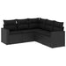 Set mobilier de grădină cu perne, 5 piese, negru, poliratan - WALTI WALTI