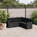 Set mobilier de grădină cu perne, 5 piese, negru, poliratan - WALTI WALTI