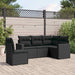 Set mobilier de grădină cu perne, 5 piese, negru, poliratan - WALTI WALTI