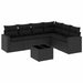 Set canapele de grădină cu perne, 7 piese, negru, poliratan - WALTI WALTI