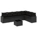 Set mobilier de grădină cu perne, 8 piese, negru, poliratan - WALTI WALTI