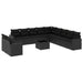 Set canapele de grădină, 12 piese, cu perne, negru, poliratan - WALTI WALTI