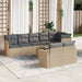 Set canapele de grădină, 9 piese, cu perne, bej, poliratan - WALTI WALTI