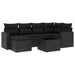 Set canapele de grădină cu perne, 7 piese, negru, poliratan - WALTI WALTI