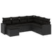 Set canapele de grădină cu perne, 7 piese, negru, poliratan - WALTI WALTI
