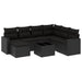 Set mobilier de grădină cu perne, 8 piese, negru, poliratan - WALTI WALTI