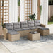 Set canapele de grădină, 8 piese, cu perne, bej, poliratan - WALTI WALTI