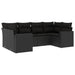 Set mobilier de grădină cu perne, 6 piese, negru, poliratan - WALTI WALTI