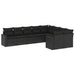 Set mobilier de grădină cu perne, 9 piese, negru, poliratan - WALTI WALTI