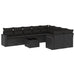Set canapele de grădină cu perne, 10 piese, negru, poliratan - WALTI WALTI
