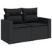 Set canapele de grădină cu perne, 10 piese, negru, poliratan - WALTI WALTI