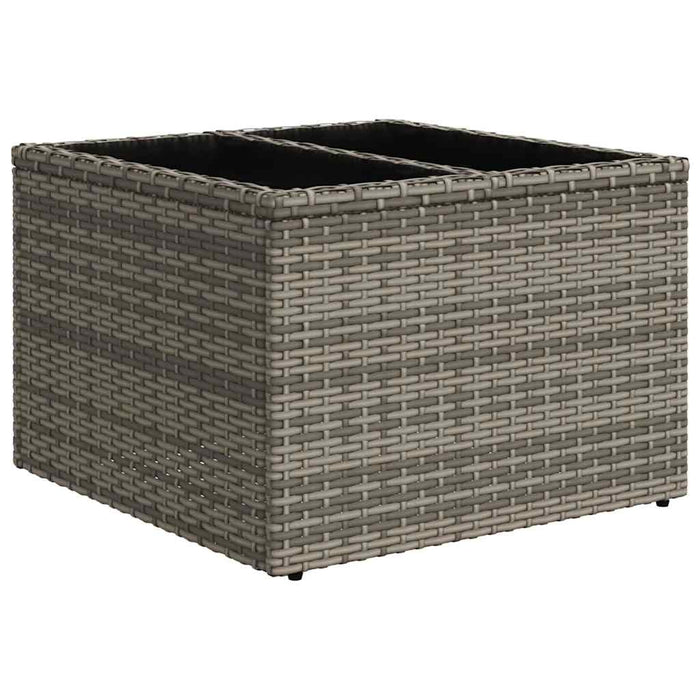 Set canapele de grădină cu perne, 10 piese, gri, poliratan WALTI