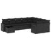 Set canapele de grădină cu perne, 10 piese, negru, poliratan - WALTI WALTI