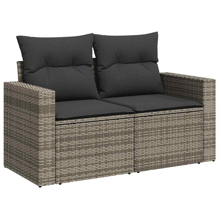 Set canapele de grădină cu perne 10 piese gri deschis poliratan - WALTI WALTI