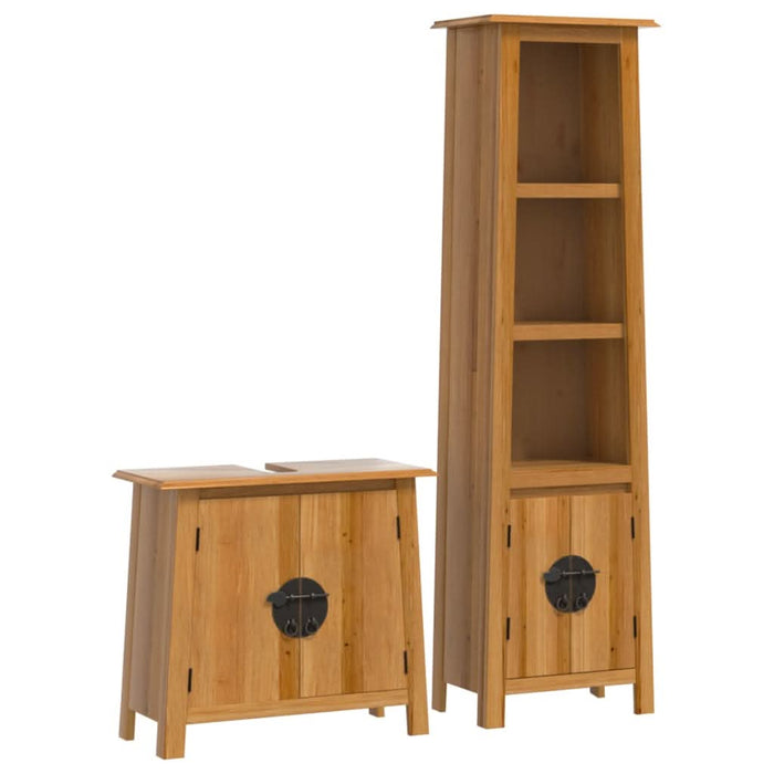 Set mobilier de baie, 2 piese, lemn masiv de pin - WALTI WALTI
