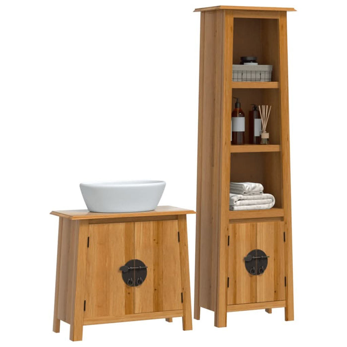 Set mobilier de baie, 2 piese, lemn masiv de pin - WALTI WALTI