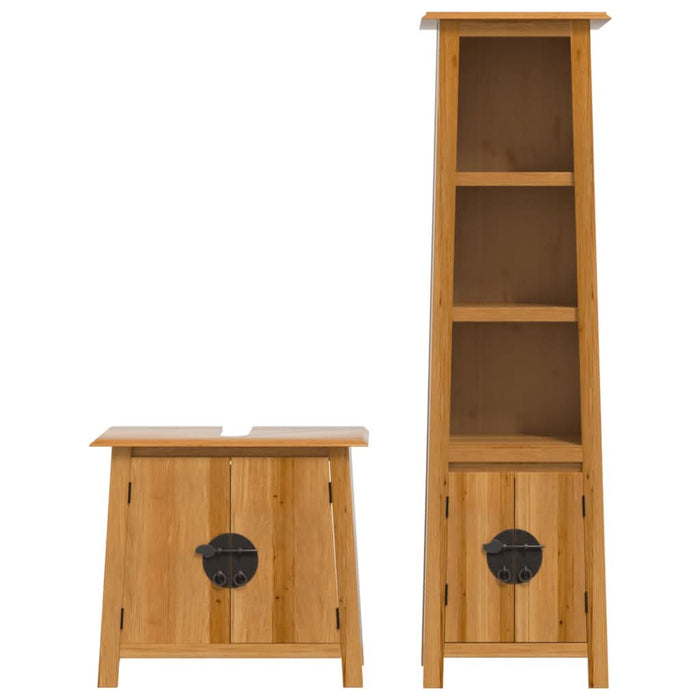 Set mobilier de baie, 2 piese, lemn masiv de pin - WALTI WALTI