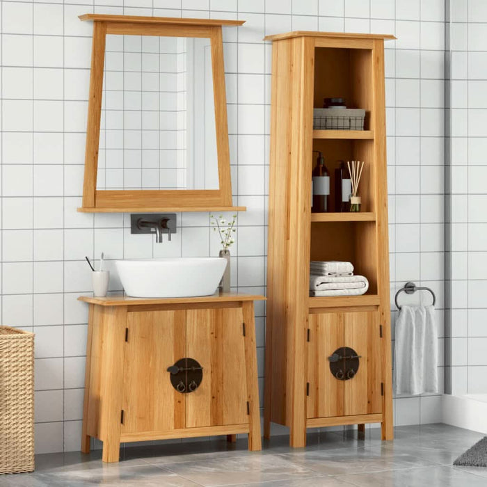 Set mobilier de baie, 2 piese, lemn masiv de pin - WALTI WALTI