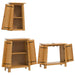 Set mobilier de baie, 3 piese, lemn masiv de pin - WALTI WALTI