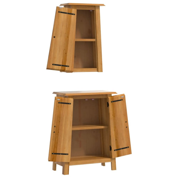 Set mobilier de baie, 2 piese, lemn masiv de pin - WALTI WALTI