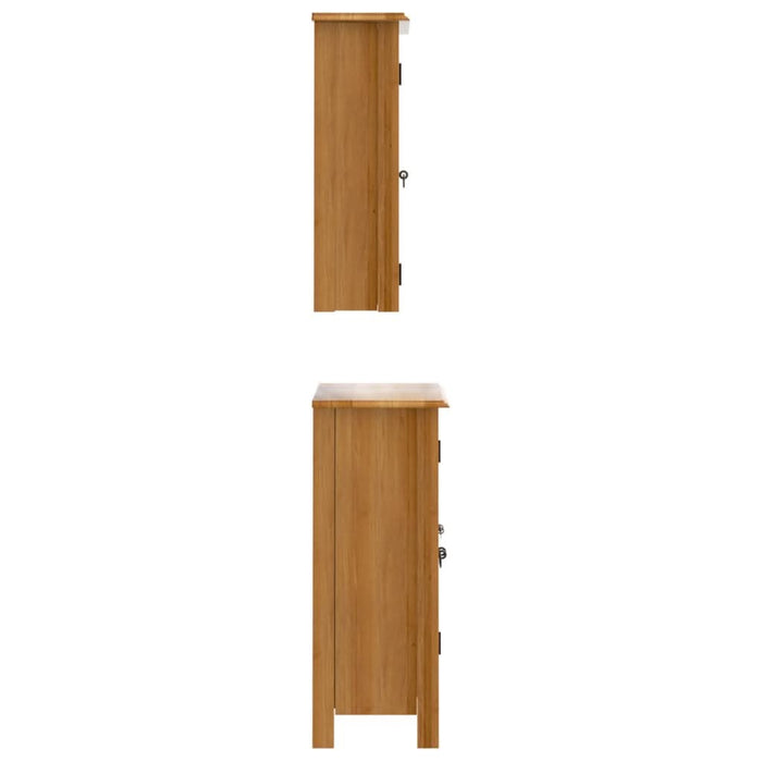 Set mobilier de baie, 2 piese, lemn masiv de pin - WALTI WALTI