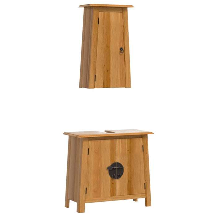 Set mobilier de baie, 2 piese, lemn masiv de pin - WALTI WALTI