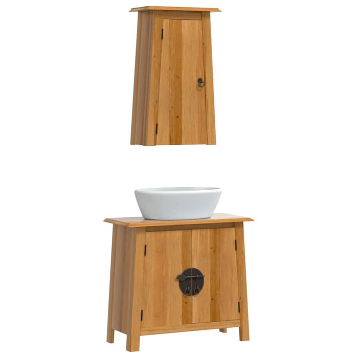 Set mobilier de baie, 2 piese, lemn masiv de pin - WALTI WALTI