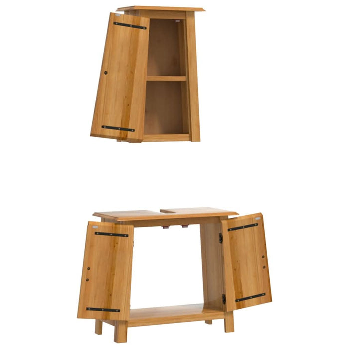 Set mobilier de baie, 2 piese, lemn masiv de pin - WALTI WALTI