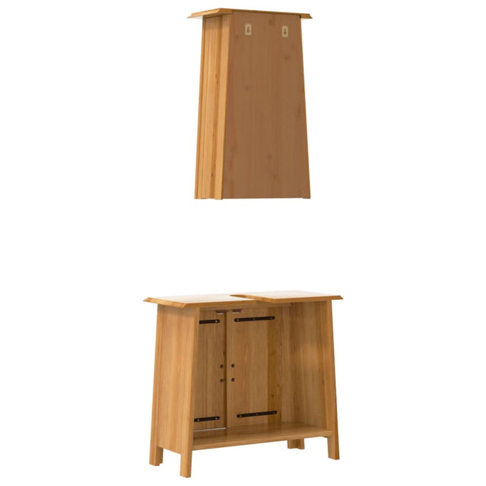 Set mobilier de baie, 2 piese, lemn masiv de pin - WALTI WALTI