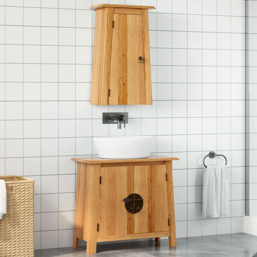 Set mobilier de baie, 2 piese, lemn masiv de pin - WALTI WALTI