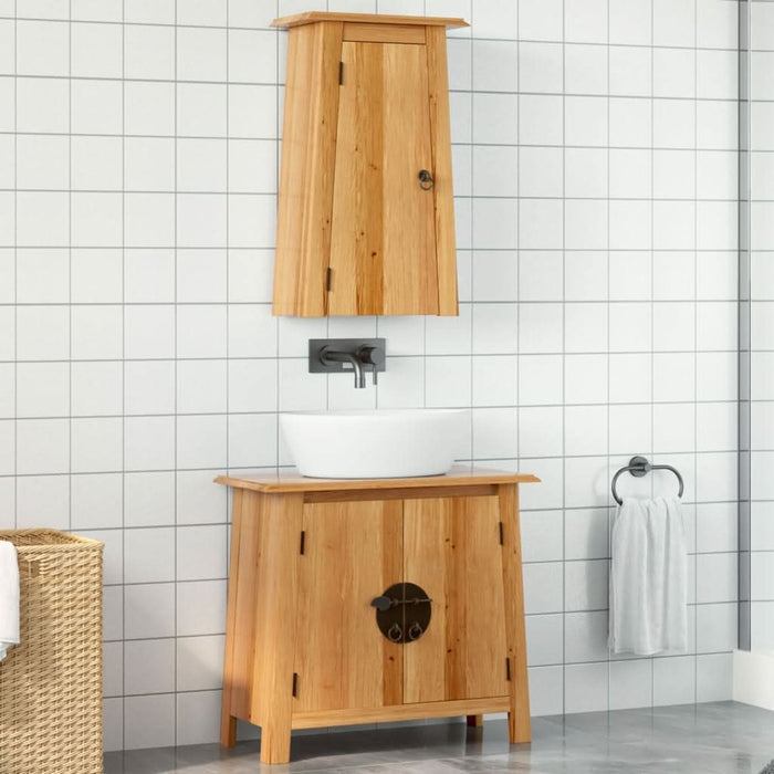 Set mobilier de baie, 2 piese, lemn masiv de pin - WALTI WALTI