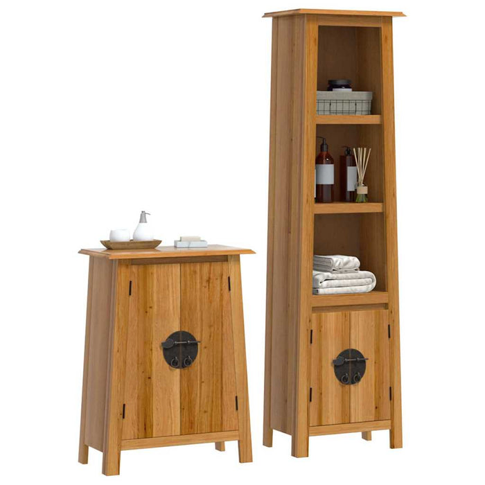 Set mobilier de baie, 2 piese, lemn masiv de pin - WALTI WALTI